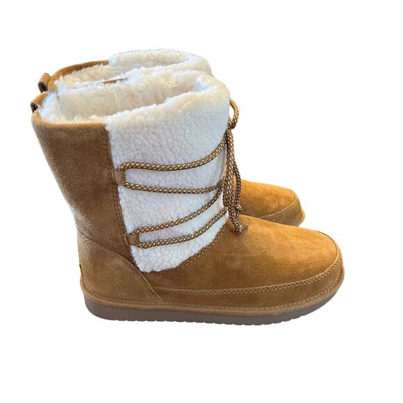Koolaburra Michon Short Suede Short Pull On Winter Boot NEW Size 4 - Picture 4 of 8